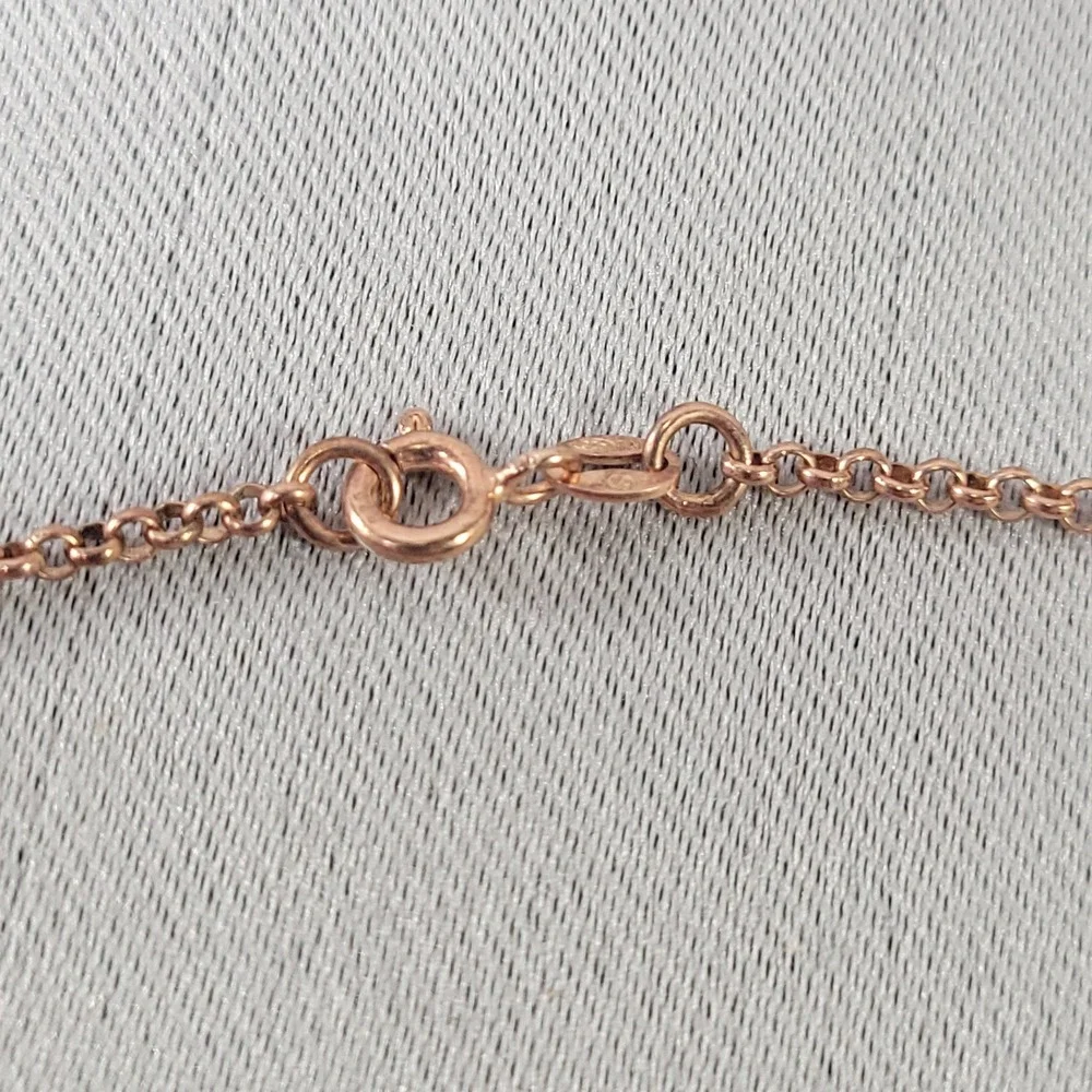 Rose Gold Tone‎ 925 Charm Bracelet Sterling Silver Heart Butterfly 7